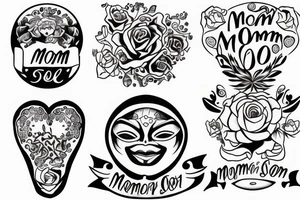 Mom and son tattoo idea