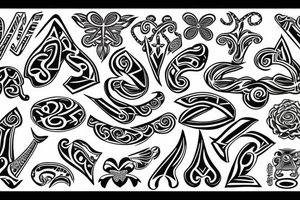 letter a with clover leaf tattoo idea