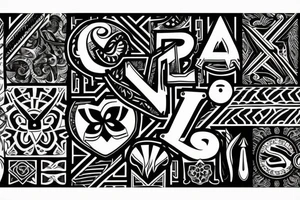 letter a with clover leaf tattoo idea