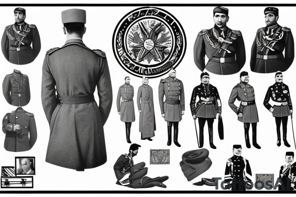 Azerbaijani 1920 freedom fight Major General's uniform, tattoo idea