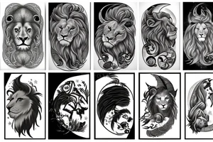 Lionhead with the moon tattoo idea