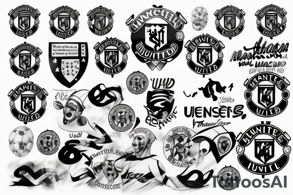 Manchester United fottball club tattoo idea