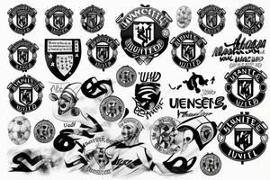 Manchester United fottball club tattoo idea