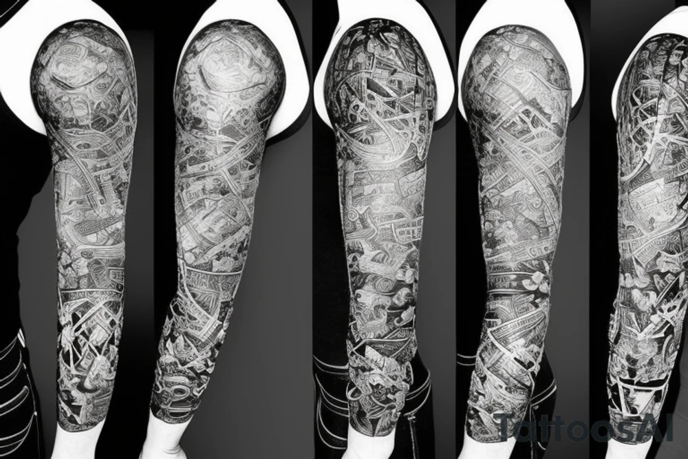 Long sleeve theme tattoo idea