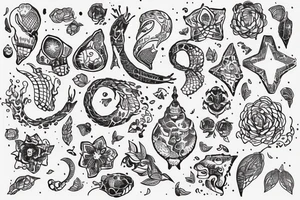Сложная геометрия с острыми углами в стиле dotwork tattoo idea