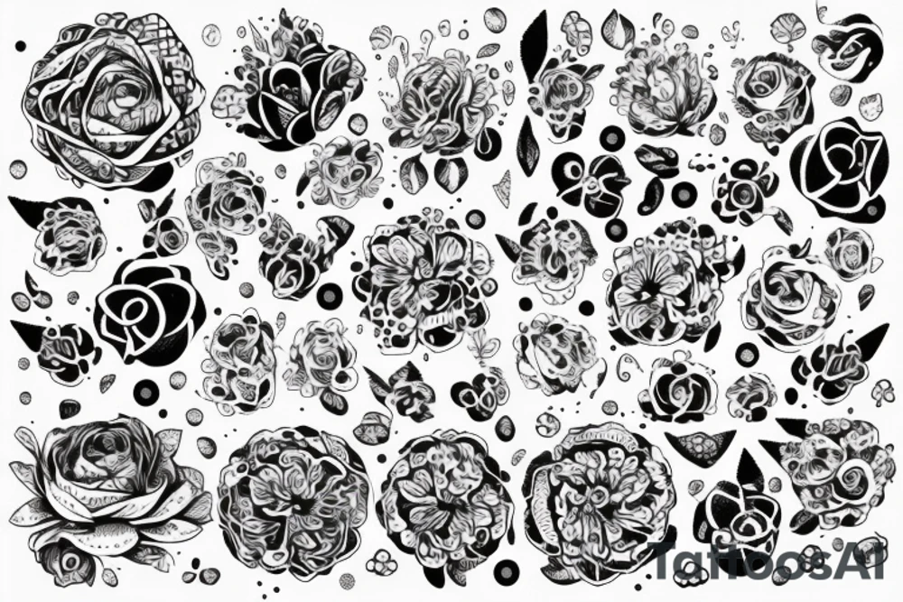 Геометрический лис dotwork tattoo idea