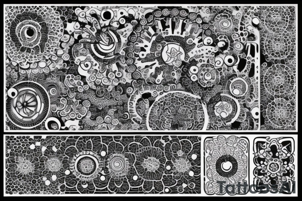 Геометрический лис dotwork tattoo idea