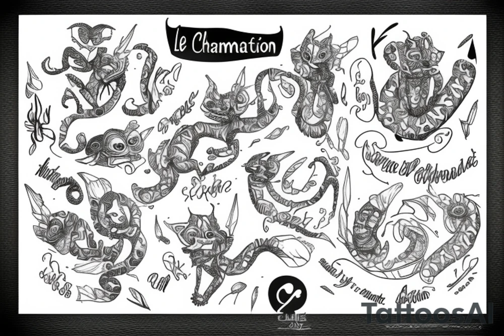 Little chamaleon and meaning of life tattoo idea