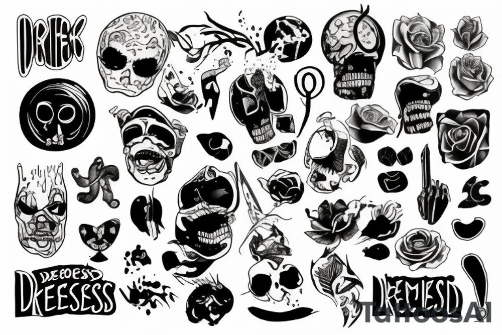 Depressed tattoo idea