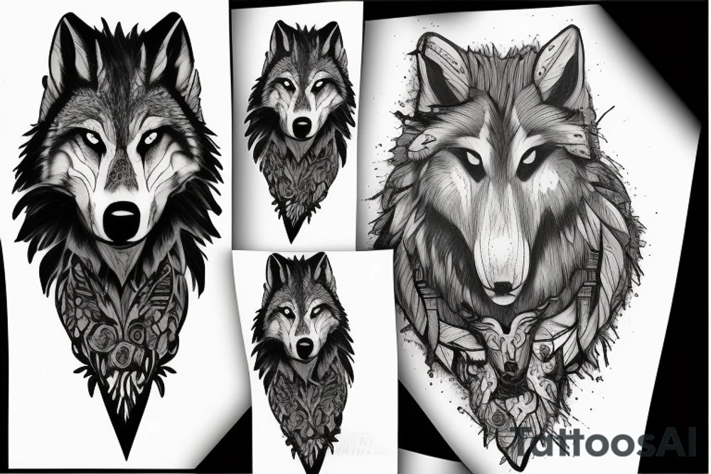 howl wolf tattoo idea