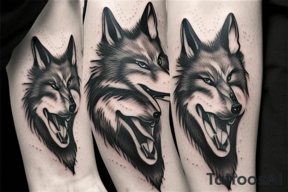 howl wolf tattoo idea