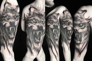 howl wolf tattoo idea