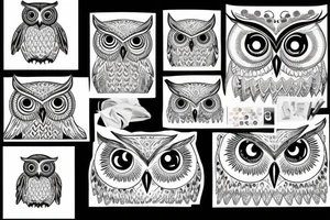 Owl in a sweeter, make their eyes smaller tattoo idea