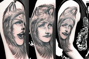 profile  howl wolf tattoo idea