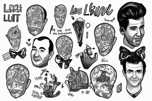 Name "Louis Litt" and a brain tattoo idea