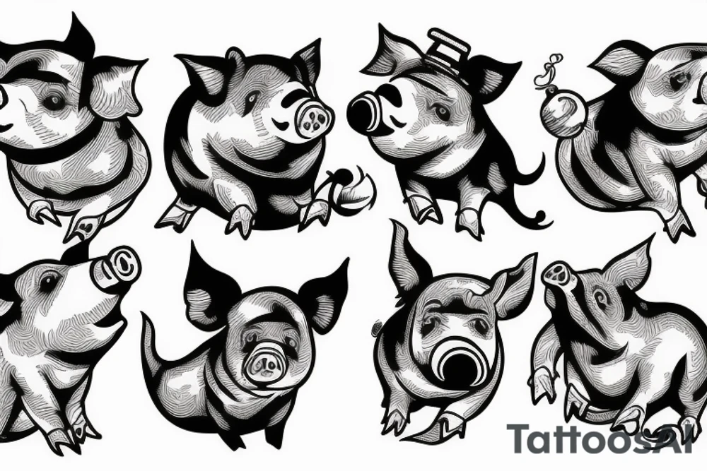 Pig tattoo tattoo idea