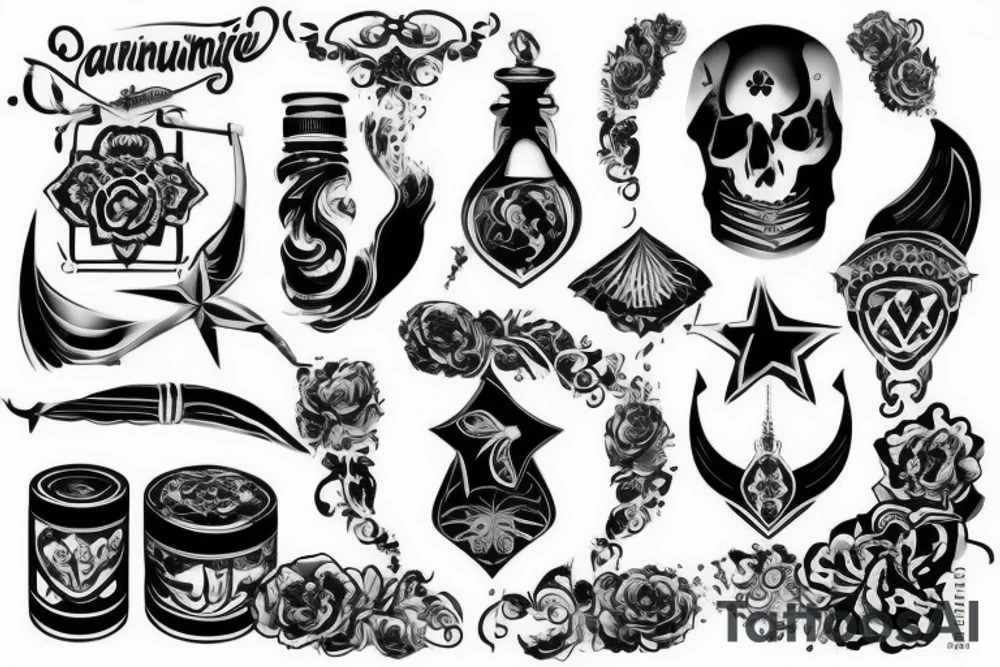 Китайский стиль, замысловатый знак tattoo idea