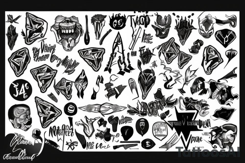 A visual or wordy representation of resilience, pain, victory and survival tattoo idea