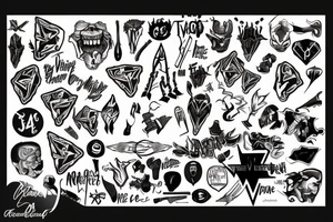 A visual or wordy representation of resilience, pain, victory and survival tattoo idea