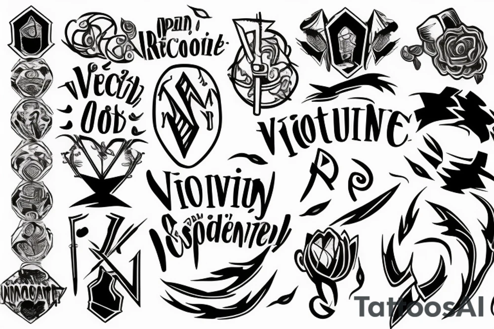 A visual or wordy representation of resilience, pain, victory and survival tattoo idea