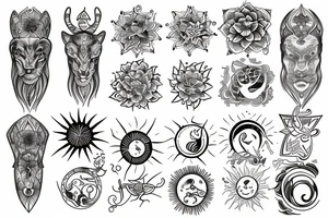 Virgo sun, Leo rising, Capricorn moon tattoo idea