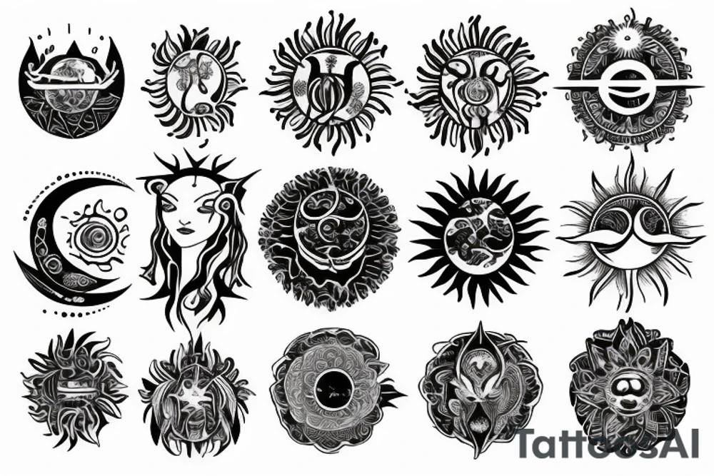 virgo sun, leo rising, capricorn moon tattoo idea