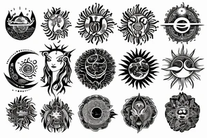 virgo sun, leo rising, capricorn moon tattoo idea