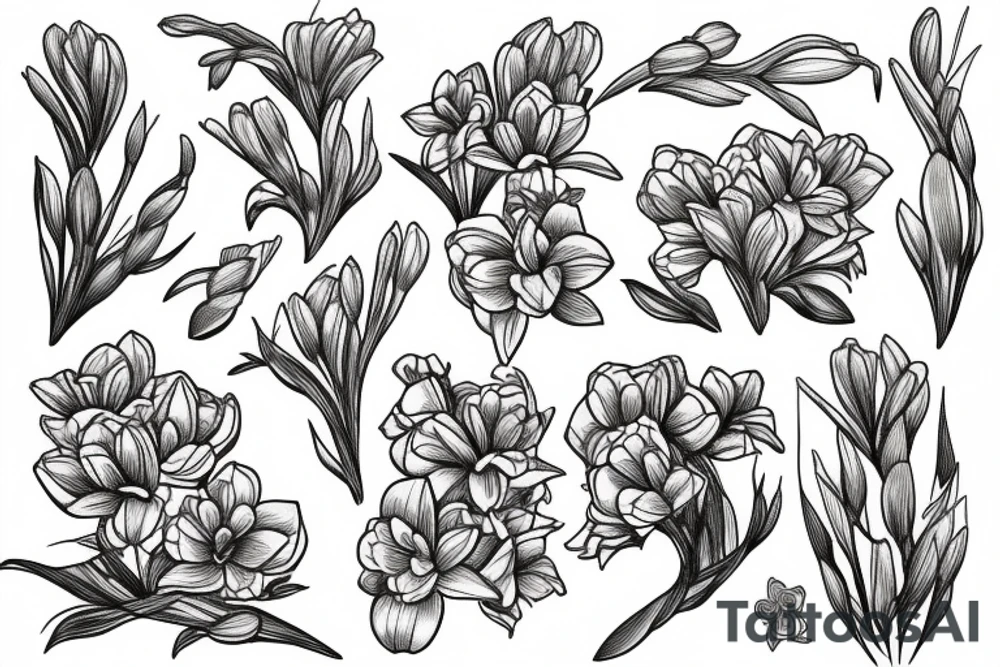 Book freesia tattoo idea