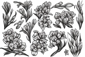 Book freesia tattoo idea