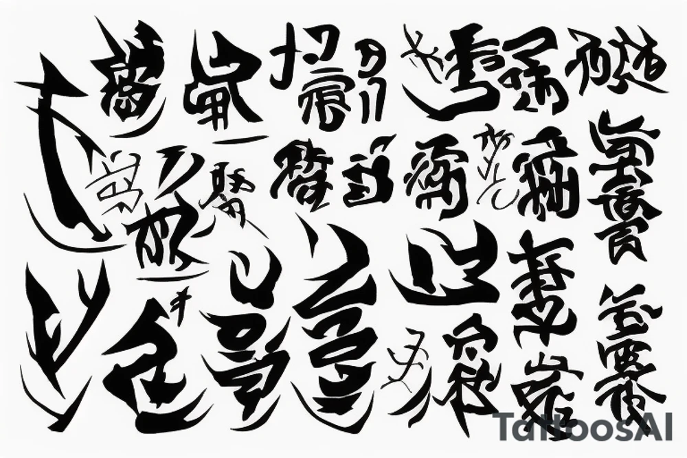 tanjiro tattoo with hiragana tattoo idea