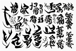 tanjiro tattoo with hiragana tattoo idea