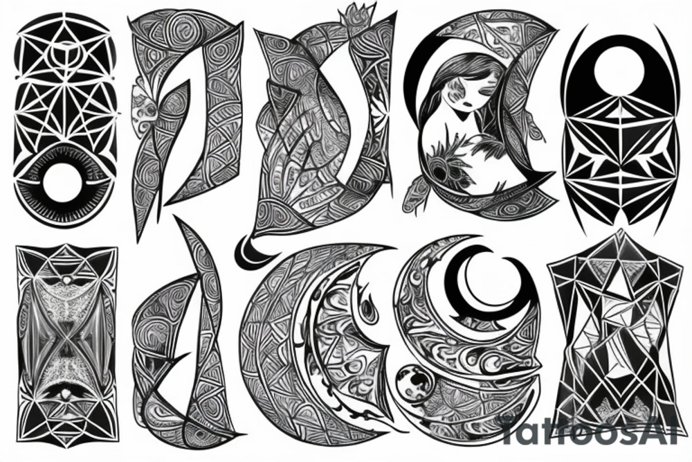 The moon is the queen of the night tattoo idea