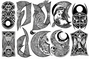 The moon is the queen of the night tattoo idea