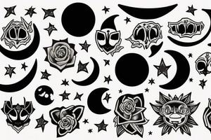 Moon is night tattoo idea