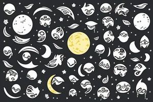 Moon is night tattoo idea