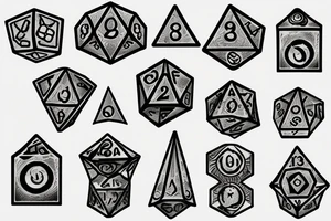 Cthulhu with d20 dice tattoo idea