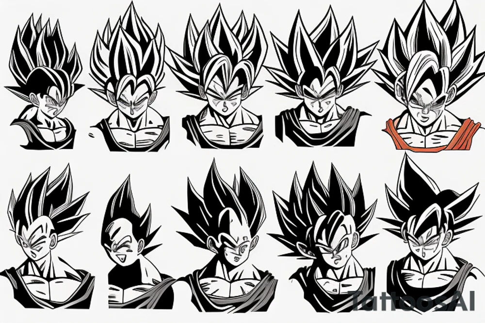 Goku and vegeta fist bump tattoo idea