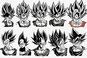Goku and vegeta fist bump tattoo idea