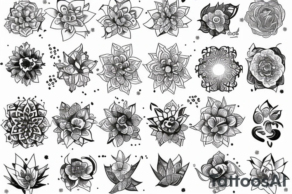 white flower and hand tattoo idea