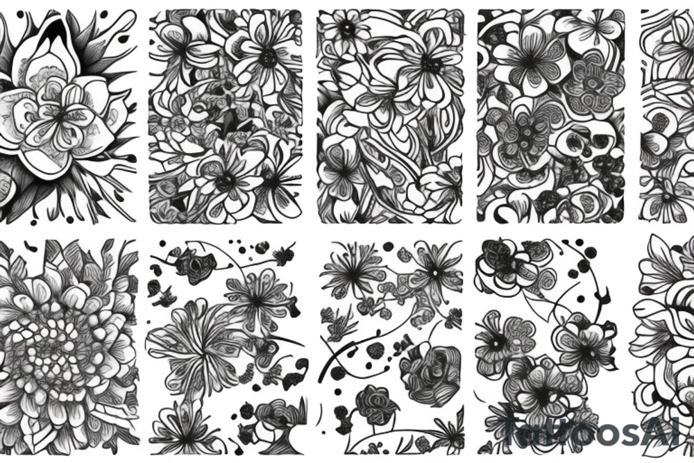 white flower and hand tattoo idea