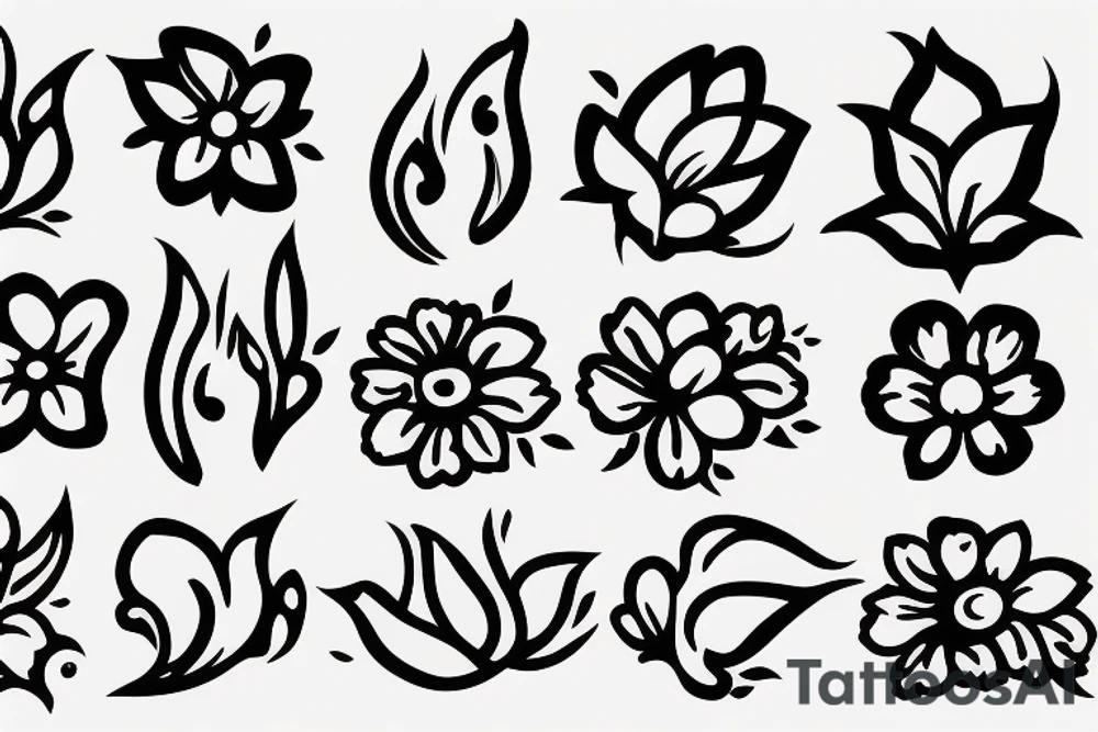 white flower with hand tattoo idea