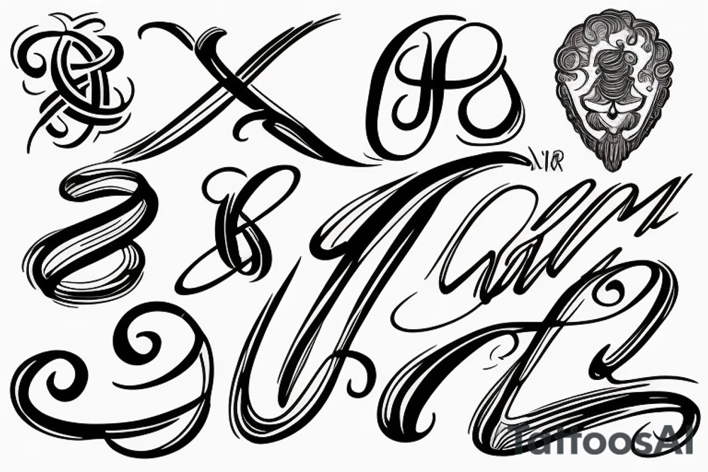 Name in infinity sign tattoo idea
