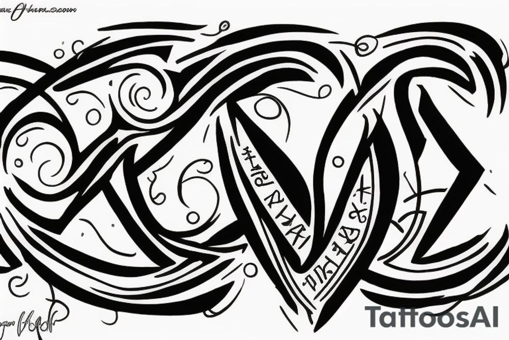 Name in infinity sign tattoo idea