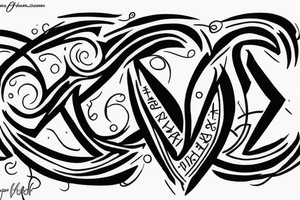 Name in infinity sign tattoo idea