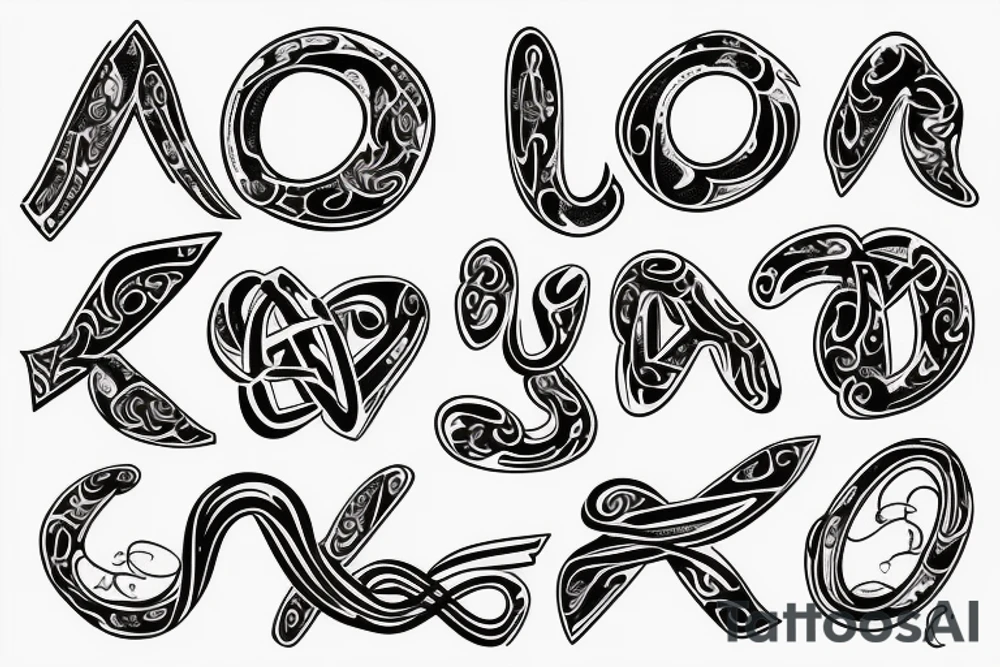Name in infinity sign tattoo idea