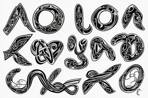 Name in infinity sign tattoo idea