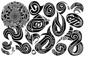 Awande written on infinity sign tattoo idea