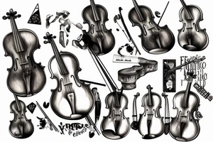 Freud playing violin tattoo idea