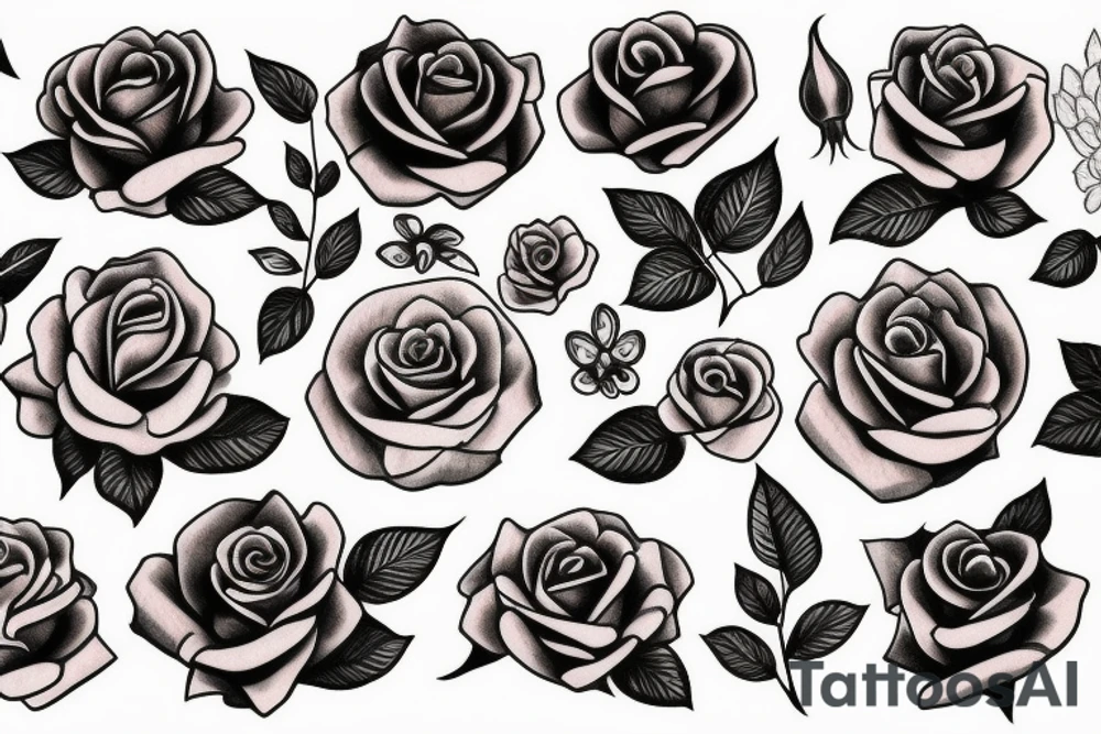 Rose like vegina tattoo idea