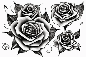 Rose in shape of vegina tattoo idea
